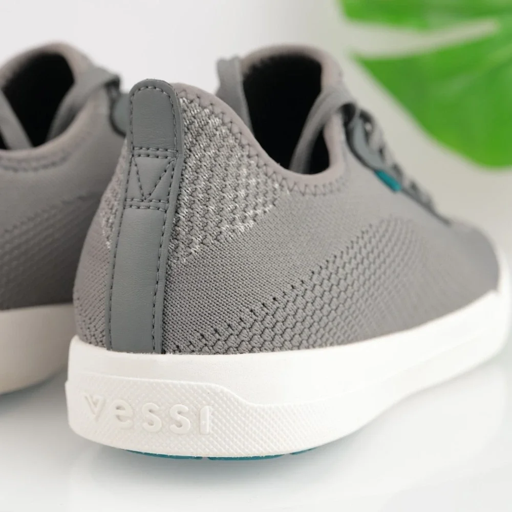 Vessi Womens Weekend Sneakers Size 9 Waterproof Gray Lace Up Comfort Shoes Low